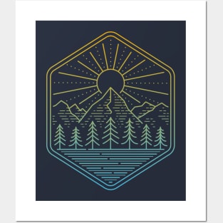 Mountain Rays Posters and Art